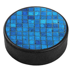 Blauwe onderzeese tegels hockey puck
