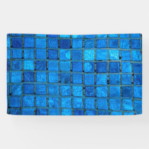 Blauwe onderzeese tegels spandoek