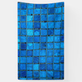 Blauwe onderzeese tegels spandoek (Verticaal)