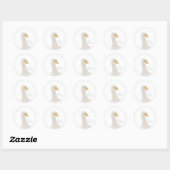 Blauwe One Silly Goose Verjaardagssticker Ronde Sticker (Vel)