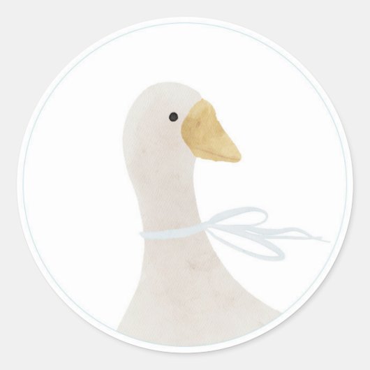 Blauwe One Silly Goose Verjaardagssticker Ronde Sticker (Voorkant)