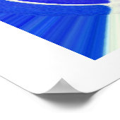 Blauwe oneindige kunst poster (Hoek)