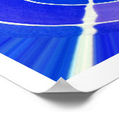Blauwe oneindigheidskunst poster (Hoek)