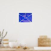Blauwe oneindigheidskunst poster (Keuken)