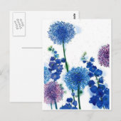 Blauwe onkruid briefkaart (Voorkant / Achterkant)