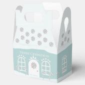 Blauwe ontbijtfeestdag feestdag bedankdoosjes (Geopend)