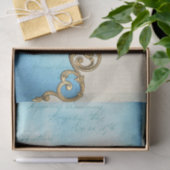  blauwe  ontkoppeling tissuepapier (Geschenk)