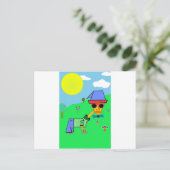 Blauwe ontwerpkleuren - Voeg uw eigen tekst toe Briefkaart (Staand voorkant)