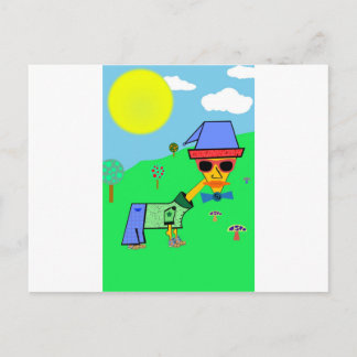 Blauwe ontwerpkleuren - Voeg uw eigen tekst toe Briefkaart