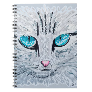 Blauwe Oog Fluffy Kat Notitieboek