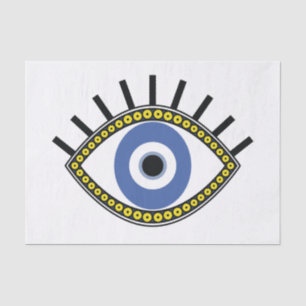 Blauwe oog heeft een goede bescherming tegen kwade tissuepapier