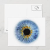 Blauwe Oogappel Briefkaart (Voorkant / Achterkant)