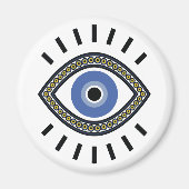 Blauwe oogbekje amulet, bescherming van de ogen te magneet (Voorkant)