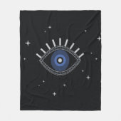 Blauwe oogbescherming tegen slechte energie, kwade fleece deken (Voorkant)