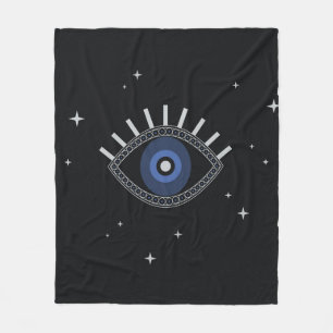 Blauwe oogbescherming tegen slechte energie, kwade fleece deken