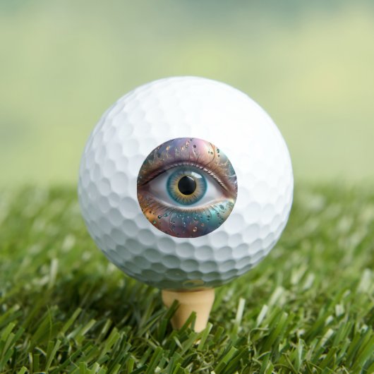 Blauwe oogbol fractale kunst, golfballen (Insitu Shirt)