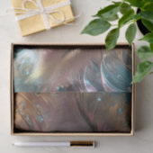 Blauwe oogbol fractale kunst, tissuepapier (Geschenk)