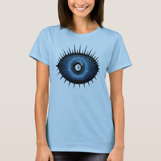 Blauwe oogbol t-shirt (Voorkant)