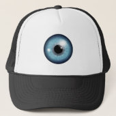 Blauwe oogbol trucker pet (Voorkant)