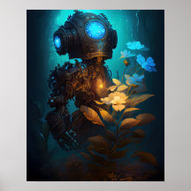 Blauwe oogbot & bloemen