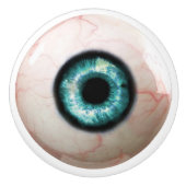 Blauwe oogdruppelaar keramische knop (Voorkant)