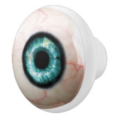 Blauwe oogdruppelaar keramische knop (Rechts)