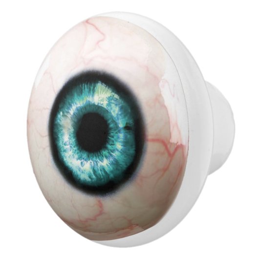 Blauwe oogdruppelaar keramische knop (Rechts)