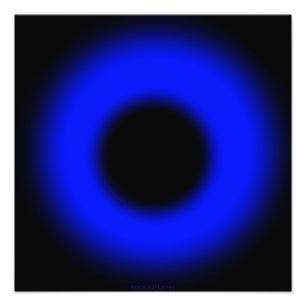 Blauwe oogeclips foto afdruk