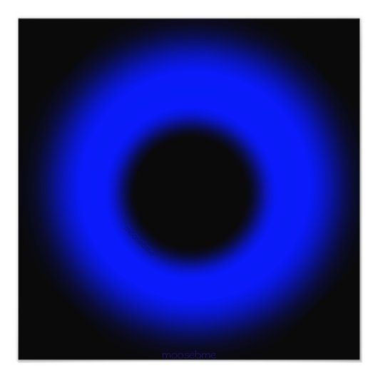 Blauwe oogeclips foto afdruk (Voorkant)