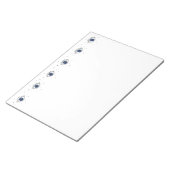 Blauwe ooggriekbescherming tegen kwade ogen notitieblok (Schuin)