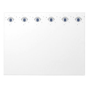 Blauwe ooggriekbescherming tegen kwade ogen notitieblok