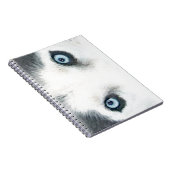 Blauwe ooghonden kunnen de wind zien notitieboek (Rechterzijde)