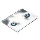 Blauwe ooghonden kunnen de wind zien notitieboek (Linkerzijde)