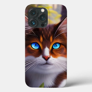 Blauwe oogkat in de Bossen Case-Mate iPhone Case