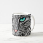 Blauwe oogkat Mok Koffiebeker Mok (Voorkant rechts)