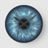 Blauwe oogklok ronde klok (Voorkant)