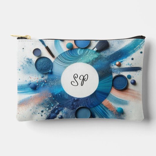 Blauwe Oogschaduw Make-up Ontwerp Accessoire Zak Etui (Voorkant)