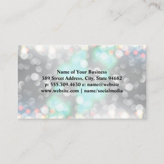 Blauwe Oogschaduw | Visagist Visitekaartje (Achterkant)