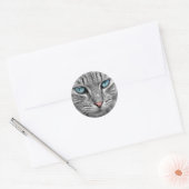 Blauwe oogstickers ronde sticker (Envelop)