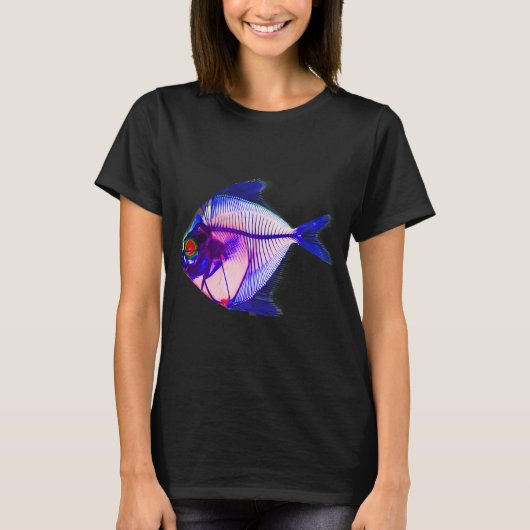 Blauwe oogstvis t-shirt (Voorkant)