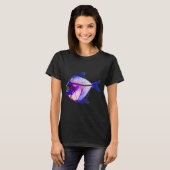 Blauwe oogstvis t-shirt (Voorkant volledig)