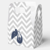 blauwe ooievaar bedankdoosjes (Geopend)