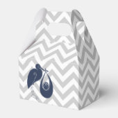 blauwe ooievaar bedankdoosjes (Voorkant Zijde)