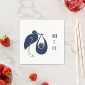 blauwe ooievaar servetten (Insitu)