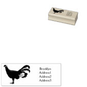 Blauwe oorfazant vogel cartoon rubberstempel (Gestempeld)