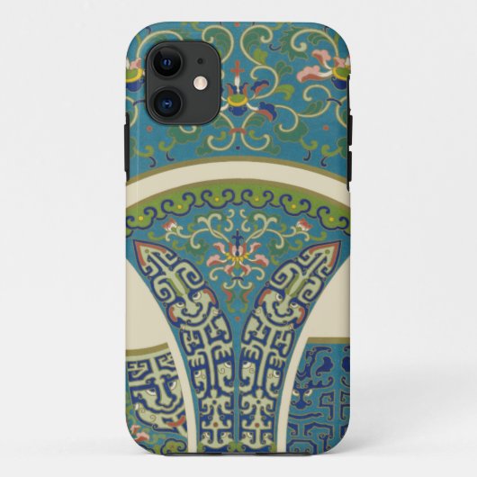 Blauwe oosterse Design met glimlende gezichten Case-Mate iPhone Case (Achterkant)
