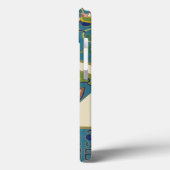 Blauwe oosterse Design met glimlende gezichten Case-Mate iPhone Case (Achterkant / Links)