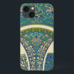 Blauwe oosterse Design met glimlende gezichten iPhone 13 Hoesje<br><div class="desc">Dit prachtige stuk is gemaakt door magnifieke blauwe design in de richting van een oosterse kleur en bloemen. Het glimlachen van gezichten komt uit met de design. Koop vandaag nog een kopie!</div>
