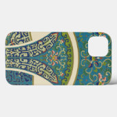 Blauwe oosterse Design met glimlende gezichten Case-Mate iPhone Case (Achterkant (horizontaal))