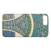 Blauwe oosterse Design met glimlende gezichten Case-Mate iPhone Case (Achterkant (Horizontaal))